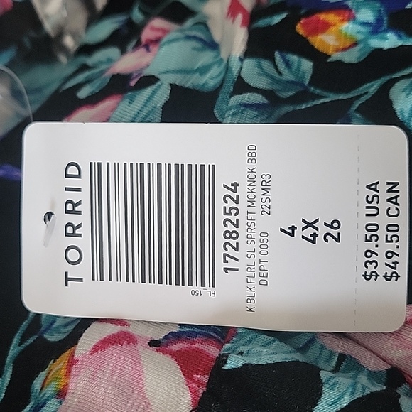 NWT Torrid Size 4 Babydoll Halter Neck Tank - Picture 6 of 6